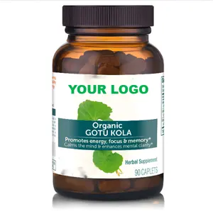 Organic Herbal Supplements Added Herb Extratc Gotu Kola Leaves Centella Asiatica capsules Promotes Energy