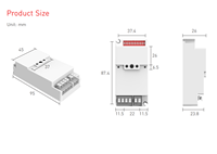 Capteur de mouvement intelligent 5,8 GHz 0-10V à intensité variable avec relais marche/arrêt, détection de présence humaine, indice de protection IP20, garantie 5 ans