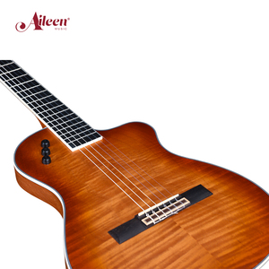 Đàn <span class=keywords><strong>guitar</strong></span> điện acoustic 39 inch, dây <span class=keywords><strong>nylon</strong></span> mỏng, mặt gỗ Okoume vân lửa, mặt trước veneer gỗ Maple vân lửa (WCG170CE) - Product Image 2
