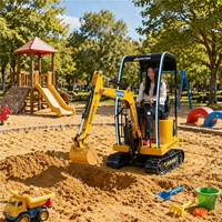 Excavatrice de divertissement à monnayeur à vendre, mini-machine de fouilles pour parc d'attractions pour enfants, excavatrice hydraulique à commande facile