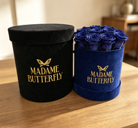 Boîtes rondes en carton personnalisées, en velours, avec finition mate UV, en matériaux recyclés, pour emballage cadeau – Vente chaude