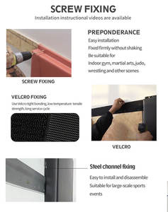 Protección Profesional <span class=keywords><strong>de</strong></span> Alta Resistencia, Diseño Reforzado, Almohadillas <span class=keywords><strong>de</strong></span> Pared <span class=keywords><strong>de</strong></span> Cuero PVC para Gimnasio - Product Image 5