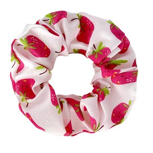 عصرية جديدة أربطة شعر دائرية كبيرة للأمعاء للنساء والاطفال ربطة رأس مرنة على شكل تفاحة تفاحة موزة مع نمط فواكه - Product Image 5