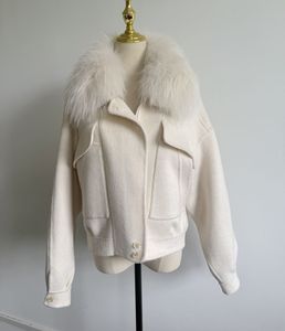 New Arrival High Quality Breathable Plus Size Winter Casual Cashmere Wool Bomber <b>Fur</b> Jacket with Zipper Nonwoven - Product Image 5