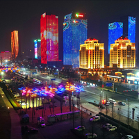 Façade flexible de bâtiment P55 allumant l'écran de rideau de LED écran de maille mou extérieur de paysage LED au Maroc