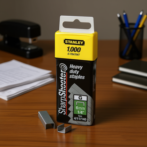 Grapas Stanley SharpShooter de alta resistencia de 6 mm, tipo 1/4 pulg. 4/11/140 G para grapadoras - Product Image 3