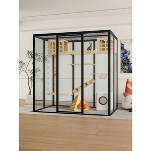 Grande villa pour <span class=keywords><strong>chat</strong></span> en verre panoramique d'intérieur, cage et <span class=keywords><strong>maison</strong></span> de luxe spacieuses pour <span class=keywords><strong>chat</strong></span> pour la <span class=keywords><strong>maison</strong></span> - Product Image 4