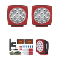 Nouveau kit d'éclairage LED 12V pour remorque avec feux de freinage, de stop, de clignotants et de positionnement, homologué SAE/DOT, indice de protection IP67, inclut un faisceau de câblage