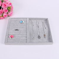 Présentoir de bijoux de luxe, en verre, multifonction, cadre métallique, plateau de présentation, pour colliers et bagues
