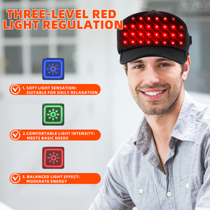 หมวกบำบัดแสงสีแดง850nm 660nm ไร้สาย OEM ODM หมวกรักษาด้วยแสงสีแดงเจริญเติบโตแบบไร้สาย - Product Image 2