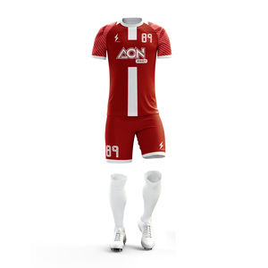 Maglie da <span class=keywords><strong>Calcio</strong></span> Personalizzate Nere Arancioni Rosse Bianche Set Completi con Nome Squadra e Logo Stampati Kit <span class=keywords><strong>Calcio</strong></span> Vuoto per Club - Product Image 3