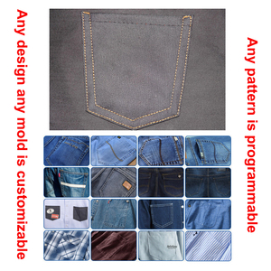Machine à coudre industrielle automatique pour poches et surpiqûres, avec moteur et engrenages, programmable informatisée haute vitesse pour jeans - Product Image 2