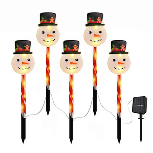 Bông Tuyết LED Ấm Trắng Tất Cả Các Kỳ Nghỉ Trang Trí Giáng Sinh thắp Sáng Kẹo Mía Con Đường Đánh Dấu Ngoài Trời Trang Trí Đèn - Product Image 5