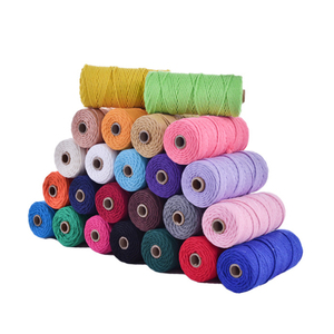 Trung Quốc Nhà máy cung cấp độ bền cao 3 mét dày trong kho màu xoắn macrame bông chuỗi dây dây trên cuộn cho túi xách làm - Product Image 5