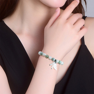 หยกพม่าธรรมชาติ '<span class=keywords><strong>ปลา</strong></span>ในน้ำ' สร้อยข้อมือเสริมสิริมงคลประจำปี หยกเนื้อเหนียว สร้อยข้อมือสำหรับทุกเพศ - Product Image 6