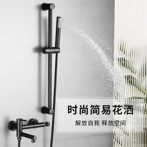 ชุดฝักบัวอาบน้ำสีเทากันเมทัลแบบข้ามพรมแดน 3.5-4.9 แกลลอนต่อนาที วาล์วเซรามิก หัวฉีดแบบฝน ปรับความสูงได้ - Product Image 3