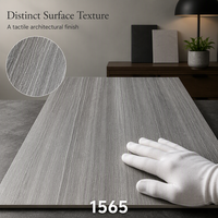 Panel Dinding SPC Tahan Api B1 Tekstur Kaya Ramah Lingkungan Tahan Air untuk Pelapis Dinding Interior Modern Kamar Mandi Rumah Sakit Sekolah Ruang Makan
