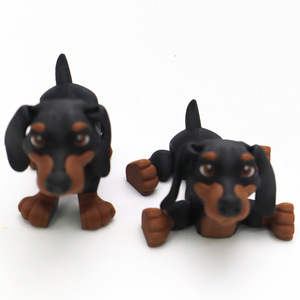 Figurine de Teckel Imprimée en 3D, Article Décoratif, Cadeau, Objet de Collection, Modèle Animal avec Articulations Mobiles, Cadeau Artisanat en Plastique - Product Image 4