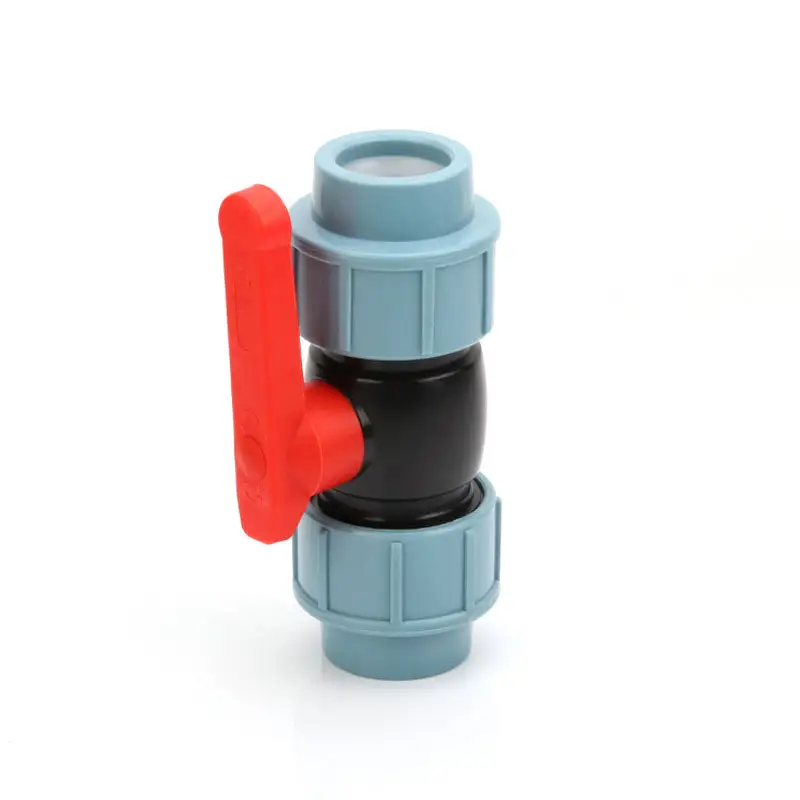 Conexão Rápida Latão PP Compressão Fittings Pvc Double Union Ball Valve