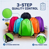 Sac à dos en tissu multicolore avec cordon de serrage pour le sport, les voyages, le rangement, les cadeaux, logo personnalisé, vente en gros