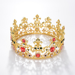 Bijoux de cheveux Halloween strass cristal diadèmes couronne pour <span class=keywords><strong>Queens</strong></span> Corona bijoux de cheveux diadema roi couronne - Product Image 2