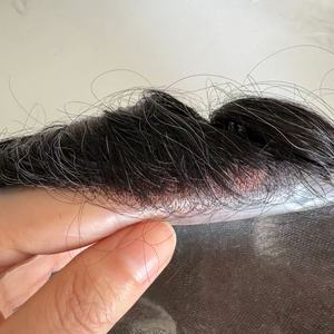 วิกผมผู้ชายแบบชิ้นเดียว รุ่น 1B20 สีดำธรรมชาติ ทรงผมด้านหลัง วิกผมผู้ชายศีรษะล้าน ผมแท้ แผ่นปิดผมด้านบน ผลิตจากโรงงาน - Product Image 3