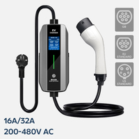 Chargeur EV 7KW Type 2 32A à faible bruit, étanche aux intempéries, sans plis, IP65, thermiquement sécurisé, anti-condensation, homologué CE