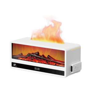 Kreativer 250ml Lagerfeuer-Luftbefeuchter Simulierter Kamin Aroma-Diffusor mit Farbwechsel-LED-Licht und Fernbedienung für Hotels und Autos - Product Image 4