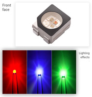 Jstronic PLCC4 1210 3528 RVB SMD Anode Commune 4 broches Tricolore Rouge/Vert/Bleu Smd Led Diode Face Noire
