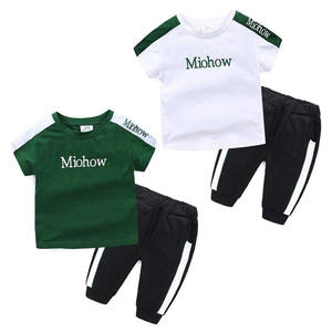 OEM Boys Clothing <strong>Cheap</strong> Fashion T-shirts And Black Pants <strong>Kids</strong> <strong>Clothes</strong> Sets Form Online Store - Product Image 3