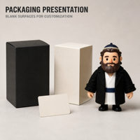 Figurines d'action personnalisées inspirées de la culture juive, en plastique, avec barbe, vêtements noirs et robe blanche, jouets, poupées en vinyle à thème culturel