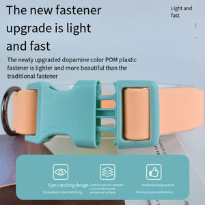 Collar de perro de <span class=keywords><strong>Pvc</strong></span> multicolor de estilo caliente 2024, collares para mascotas, correas, Collar suave impermeable de <span class=keywords><strong>Pvc</strong></span> - Product Image 3