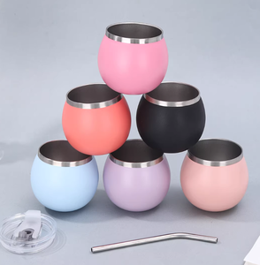 Tasse à maté argentin mini à double paroi avec logo personnalisé, 5 oz, en acier inoxydable isolé, avec paille et couvercle, pour l'extérieur - Product Image 2
