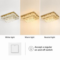 Luminaires de plafond en cristal modernes certifiés SAA, luminaires de plafond de luxe pour salon, lampes de plafond LED pour chambre à coucher, luminaires en cristal pour salle à manger