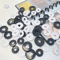 Anneau de disque fournitures de bureau scolaire disques de reliure en plastique à feuilles mobiles trou de champignon boucle de disque lié pour cahier de planificateur de livre