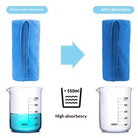 Serviette de yoga et de fitness portable écologique transfrontalière, double face en polaire respirante, séchage rapide, microfibre douce 200g