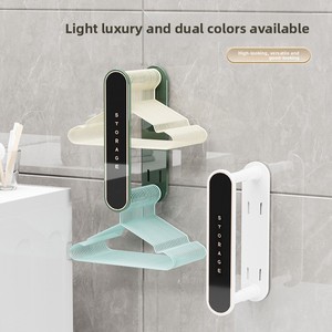 Étagère <span class=keywords><strong>de</strong></span> rangement murale <span class=keywords><strong>extensible</strong></span> Yun sans perçage, double niveau, en plastique, pour balcon, <span class=keywords><strong>salle</strong></span> <span class=keywords><strong>de</strong></span> <span class=keywords><strong>bain</strong></span>, en métal - Product Image 2