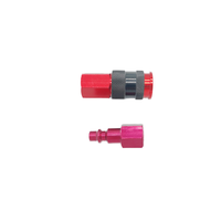 Konektor Lepas Cepat PM20 Fitting Pneumatik ARO Male Merah Aluminium 0-0.8Mpa Ruichen Garansi 6 Bulan