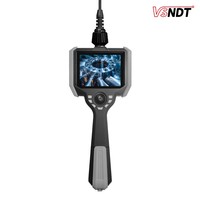 Endoscope industriel portable avec écran IPS HD 5 pouces, étanche IP67, mini-caméra 6 mm, 360 NDT, carte SD 32 Go, boroscope articulé 5X