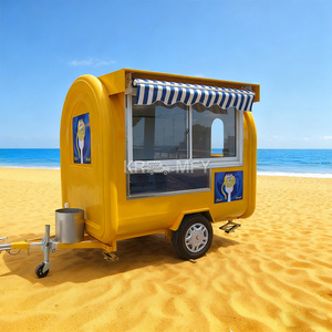 Carritos de Venta Ambulante, Remolques Redondos para Bebidas, Carritos de Café para Exteriores, Camiones de Comida Móviles, Cocina Móvil - Product Image 3