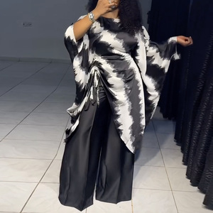 Europese Amerikaanse grensoverschrijdende dameskleding 2026 lente nieuwe zoete empiretaille elegante trekkoord midi-top wijde pijpen - Product Image 1