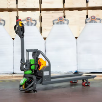 Transpalette électrique mini MOVMES 1,5 tonne avec batterie au lithium, déplaceur latéral hydraulique et pneus pleins
