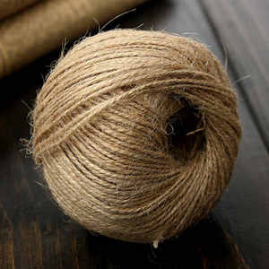 <span class=keywords><strong>Ficelle</strong></span> en jute biodégradable et recyclable 3 plis 2 mm pour l'artisanat, l'emballage cadeau, le jardinage, le crochet, le tricot et l'emballage - Product Image 4