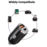 Adaptateur de voiture à charge rapide double port USB Type C 100W PD pour téléphone universel