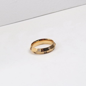 Unique Design UFO Shape <b>Crystal</b> Stainless Steel Statement <b>Ring</b> Gold Plated Zircon <b>Rings</b> for Women - Product Image 5
