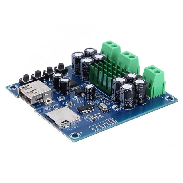 BT amplifier board integrated with wireless USB module TF card playback TPA3116D2 amplifier board dual 50W