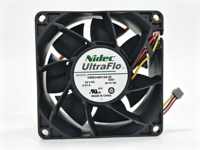 Nidec V80E24BS1A5-52 24V DC Kipas Pendingin Aksial 80x80x38mm 3Pin Kipas Tanpa Sikat untuk Pendinginan Inverter