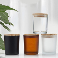 Vente directe de pots en verre simples, givrés, transparents, multi-styles, bocal en verre, décoration créative, pot en verre pour bougie parfumée