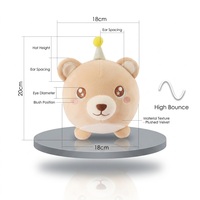 Peluche Ours Sphérique Kawaii Personnalisée en Gros avec Balle Rebondissante Intégrée, Rembourrage en Coton PP, Animal en Peluche Doux et Écologique pour Enfants