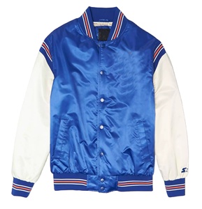 Chaqueta universitaria de satén personalizada de poliéster de alta calidad de nuevo diseño chaqueta universitaria de satén de béisbol - Product Image 1